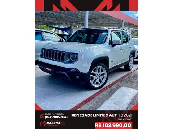 JEEP RENEGADE 1.8 16V FLEX LIMITED 4P AUTOMÁTICO JEEP RENEGADE 1.8 16V FLEX LIMITED 4P AUTOMÁTICO